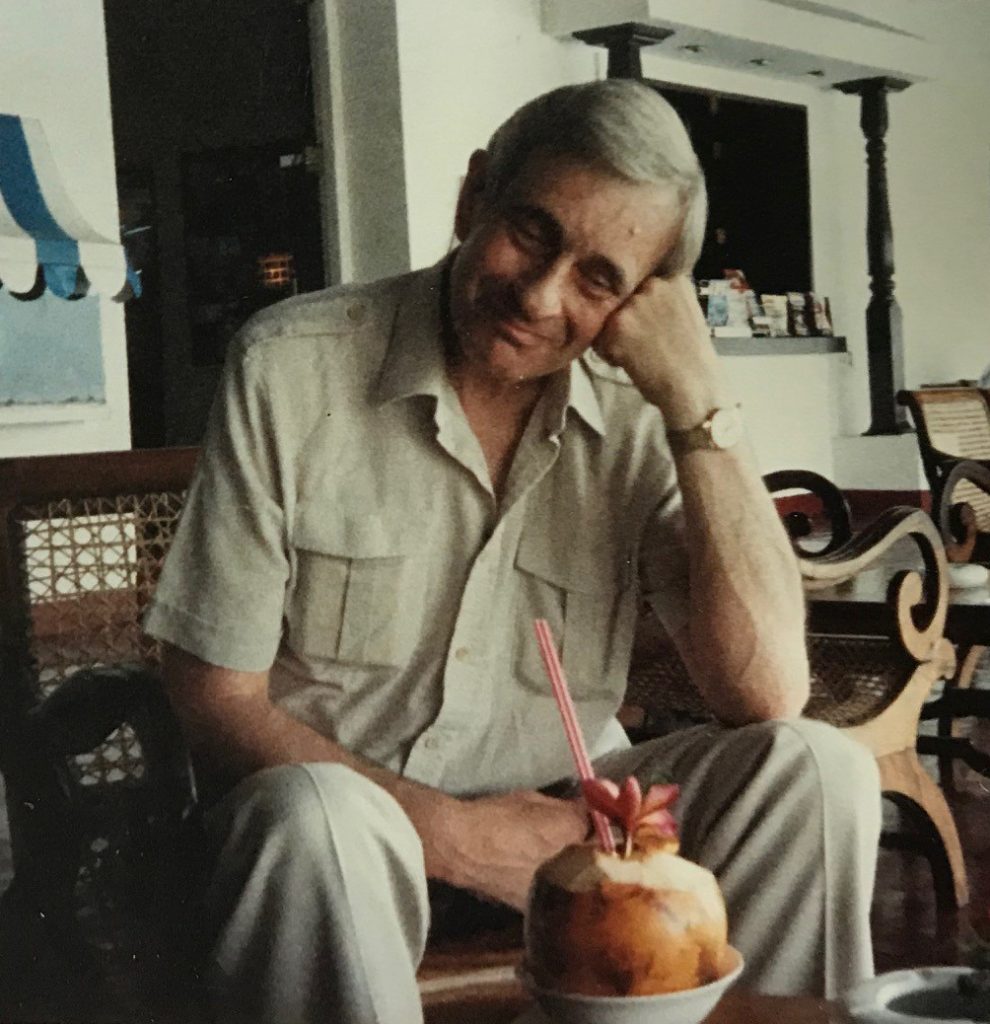 Sidney on a trip to Sri Lanka after his stroke